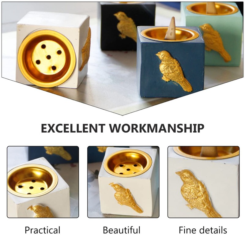 ABOOFAN 1pc Square Resin Censer Burner Elegant Middle Eastern Aroma