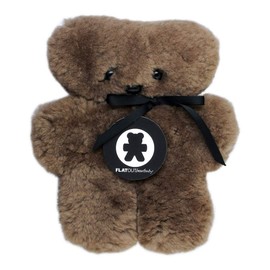FLATOUTbear Baby Chocolate 100% Australian Sheepskin Small Teddy Bear