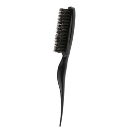 zalati Hair Brush Plastic Bristle Teasing Comb Edge Brush with Curved Handle for Salon for Hair Slicking Styling