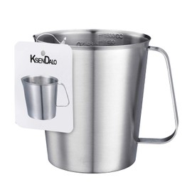 Measuring Cup 6 Cup, KSENDALO 3 Quart Stainless Measuring Pitcher with Marking with Handle, 48 Ounces (1.5 Liter)