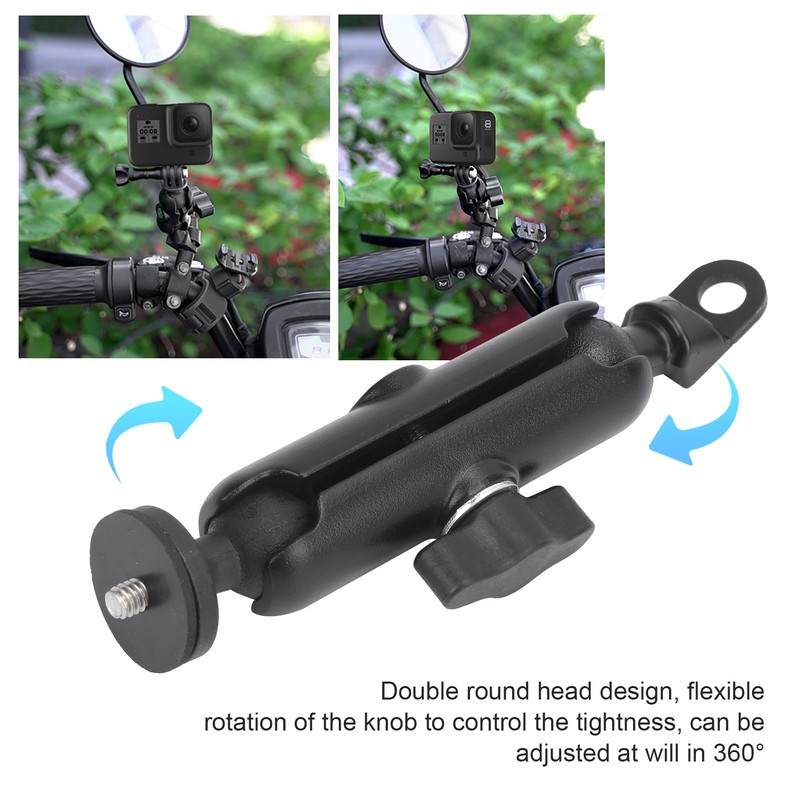Motorcycle Rearview Mirror Mount Holder Action Camera Fixed Bracket with
