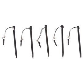 MinnowXY Professional Portable Resistive for Touch Screen Stylus Hard Tip Pen with Dust Plug Rope for POS 5 ABS, 9cm/3.54in (approx）, Black