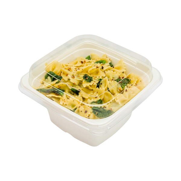 Restaurantware LIDS ONLY: Pulp Tek Plastic Dome Lids 100 Disposable Lids For Tall Bowls- Bowls Sold Separately Built-In Tab Clear Plastic Dome Lids Fits 32 And 42 Ounce Bagasse Tall Bowls