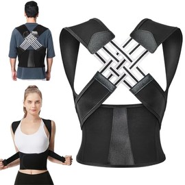 Verstellbarer Rückenhaltungsgürtel,Haltungskorrektur, Haltungstrainer für Frauen Männer,Rückenstütze vollständig für Wirbelsäule und Schulter, bietet Schmerzlinderung im Nacken und in der Schulter,XXL