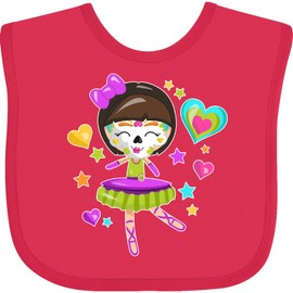 inktastic Dancing Sugar Skull Girl for Día De Los Muertos Baby Bib Fuchsia 31e10