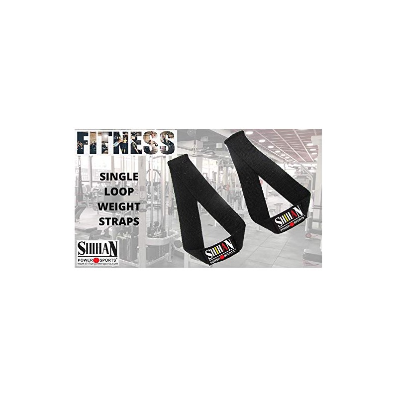Shihan POWER SPORTS Single Loop,Weight Lifting Straps Weight Gym Straps