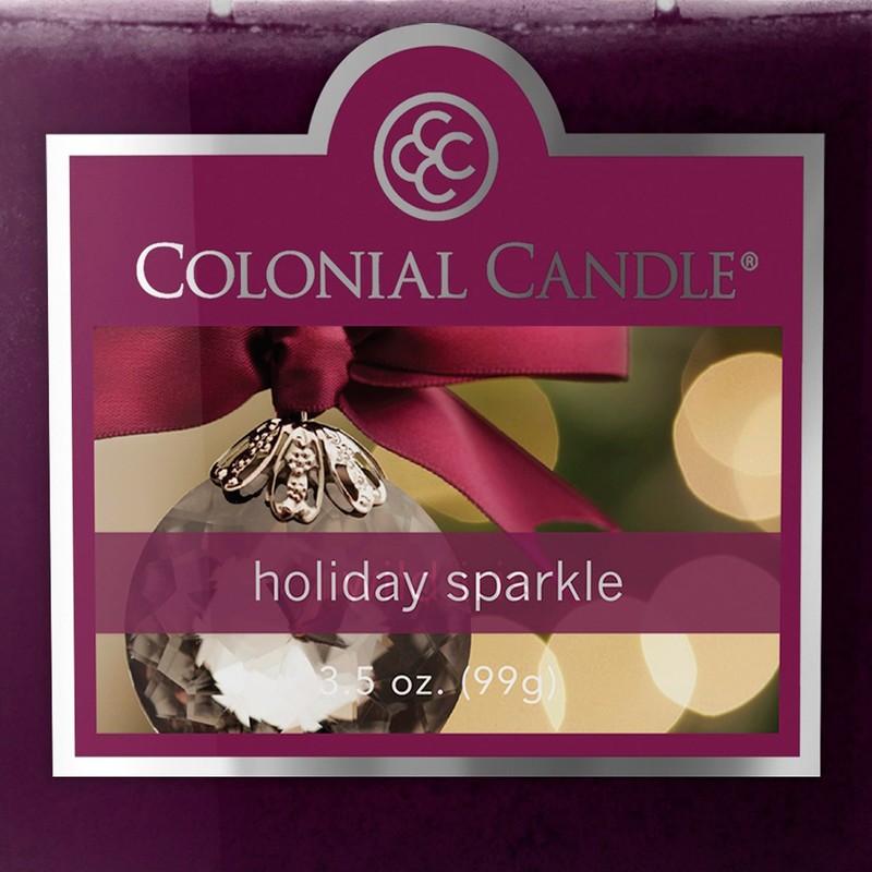 Colonial Candle Holiday Sparkle Scented Jar Candle, 2 Wick, 3.5
