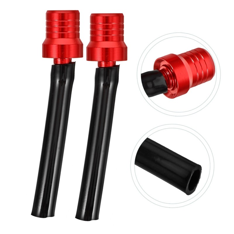 Alipis 2pcs Motorcycle Gas Caps CNC Vent Hose for Off
