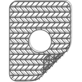 GUUKIN Sink Protectors for Kitchen Sink Grid 18-3/16" X 12-1/2" | Centered Drain for Single Sink Bowl with Corner Radius 4-11/16"