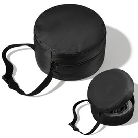 Xindojuz Neck Pillow Case, Compact Travel Neck Carrying Case Storage Bag with Zipper for Airplane Train Journey Quick Release Clasp Attaches to Luggage Purse Backpack, Pillow Not Included (Black)