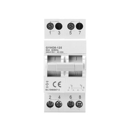 Manual Transfer Switch ATS 2P 63A 240V 2 Position Switch for Dual Power Supply DIN Rail Suitable for Industrial and Domestic Use