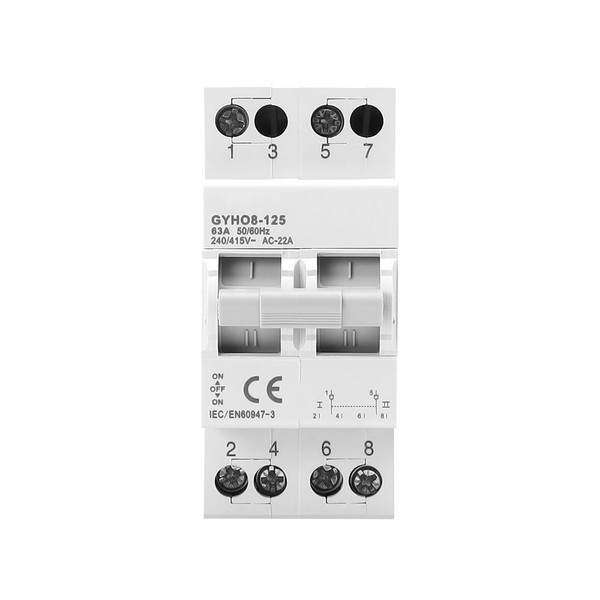 Manual Transfer Switch ATS 2P 63A 240V 2 Position Switch