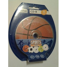 Ativa(r) Cd-r Recordable Fashion Media Spindle, Sports Designs, 700mb/80 Minutes, Pack of 10