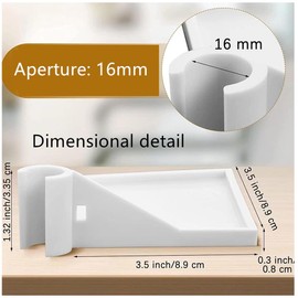 Granmagazz 16 mm Grow Tent Corner Shelf, 4-Pack, White, Plastic Frame, Polypropylene Inner, Indoor Grow Enclosure Accessory
