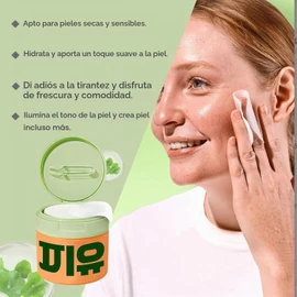 Almohadilla de Colágeno con Centella Asiática, Tónico Facial Antienvejecimiento, Minimizador de Poros, Cuidado de Piel Sensible, 100 PIECES/caja (2PCS)