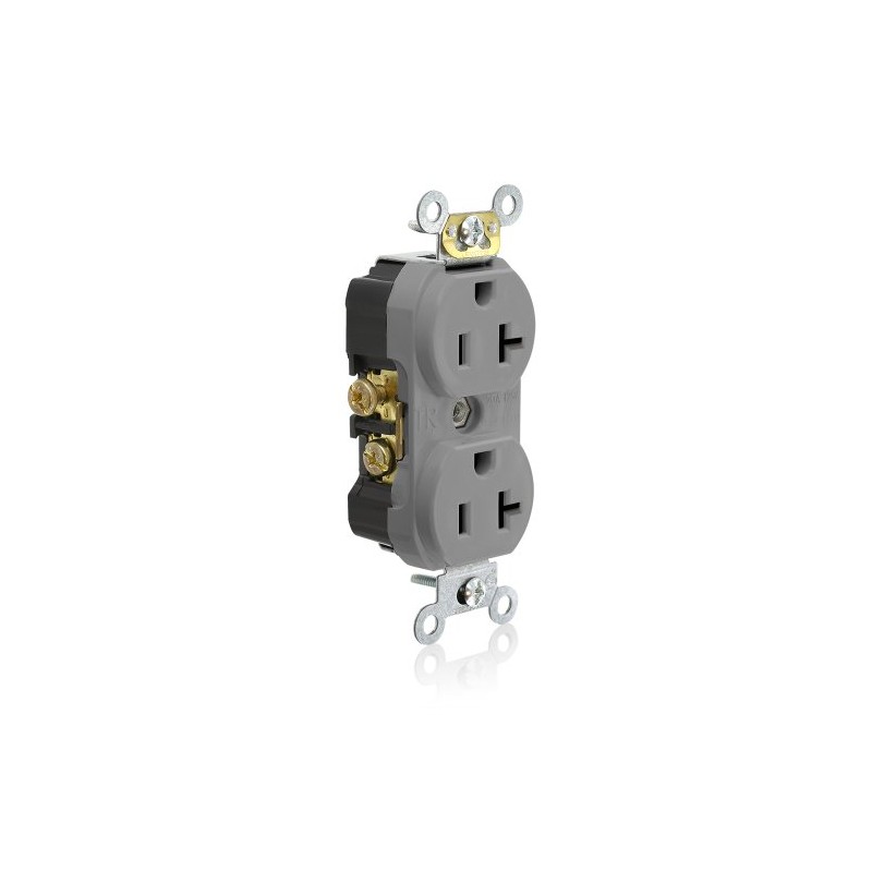 Leviton Tamper Resistant Duplex Receptacle, 20-Amp, 125-Volt, Side Wired, Commercial