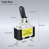 Taiss 2Pcs Rocker Toggle Switch Lighted 30A 12V DC SPST
