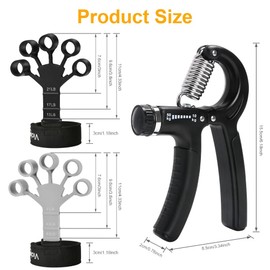 Vicloon Hand Grip Strengthener Forearm Workout Kit,10-50kg Hand Grip Strengthener,6.6-21Lbs Adjustable Finger Strengthener,Forearm Strengthener,Perfect for Musicians Athletes and Hand Injury Recovery