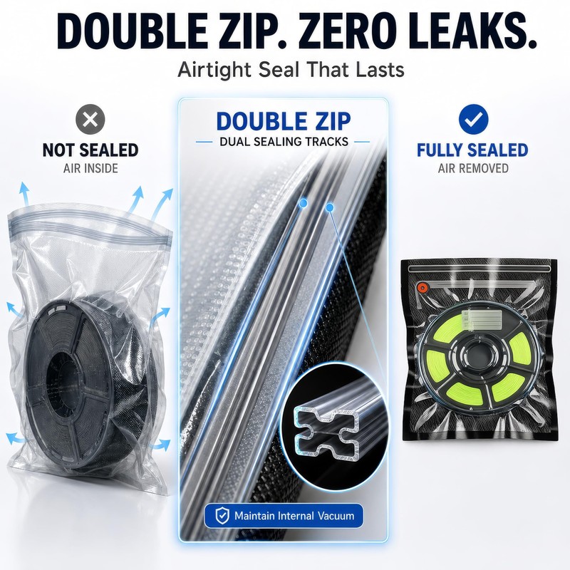 2 in 1,3D Filament Storage Vacuum Bags Kit with Electric