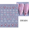 3 Sheets Flower Nail Stickers 3D French Nail Art Stickers