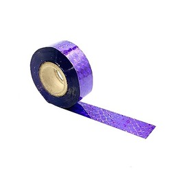 Quick Tape 20mm x 46m Budget Large Roll Prism Decorative Tape – Hula Hoop Tape, Gift Wrapping, Paper Craft Supplies, Holographic, Metallic, Foil, Sticky Tape (Purple)