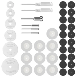 Chiluxendo Cutting Disc Metal Set, Saw Blade for Wood, Saw Wood Saw Blade, Cutting Discs for Rotating Tools, Cutting Disc Attachment for Drill, Mini Circular Saw Blades, Steel Blades (42 Pieces)