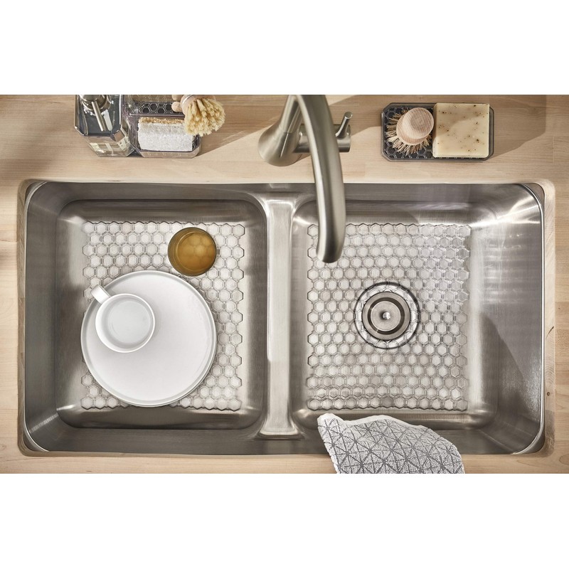 Spectrum Diversified Hexa Flexible, Trimmable Soft-Touch Mat, Easy-Draining, Modern Kitchen