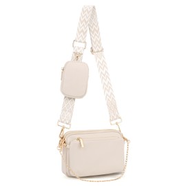UTO Crossbody Bags for Women 3 in 1 Multipurpose Shoulder Purse with Detachable Coin Pouch Chain Adjustable Strap CA