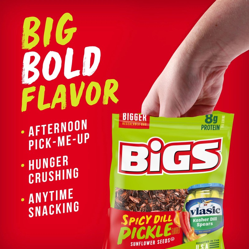 BIGS Vlasic Spicy Dill Pickle Flavored Sunflower Seeds 5.35 oz