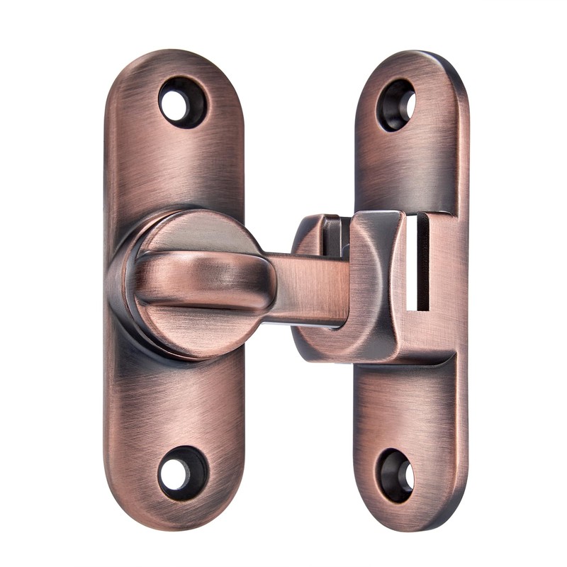 INIRET Barn Door Latches,90/180 Degree Gate Lock,Flip Gate Latches Hardware,Zinc