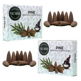 Pine Backflow Incense Cones - Dual Pack of 10 Cones - Waterfall Effect