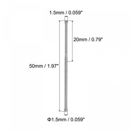 sourcing map Chucking Reamer, 1.5mm C3/K10 Tungsten Carbide H7 Accuracy Lathe Machine Reamer 4 Straight Flutes Milling Cutter