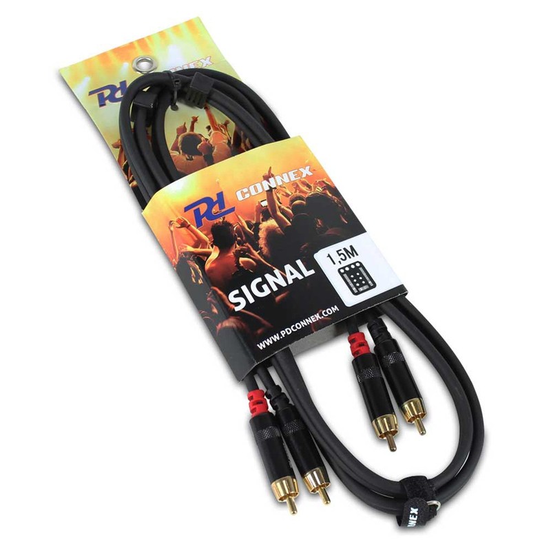 Power Dynamics PD Connex Signal Cable 1.5 m/2x RCA Male/2x