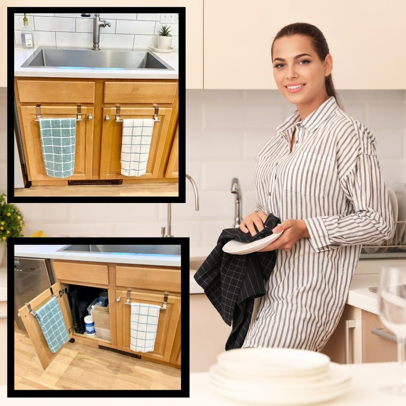 Evelots Towel Hook, Bar Over Cabinet Door - Kitchen, Bathroom