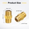 sourcing map 2pcs Brass Pipe Fitting 3/8" NPT x 3/8"