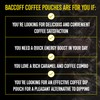 5 Cans, BaccOff Caramel Coffee Pouches, 50 MG of Caffeine