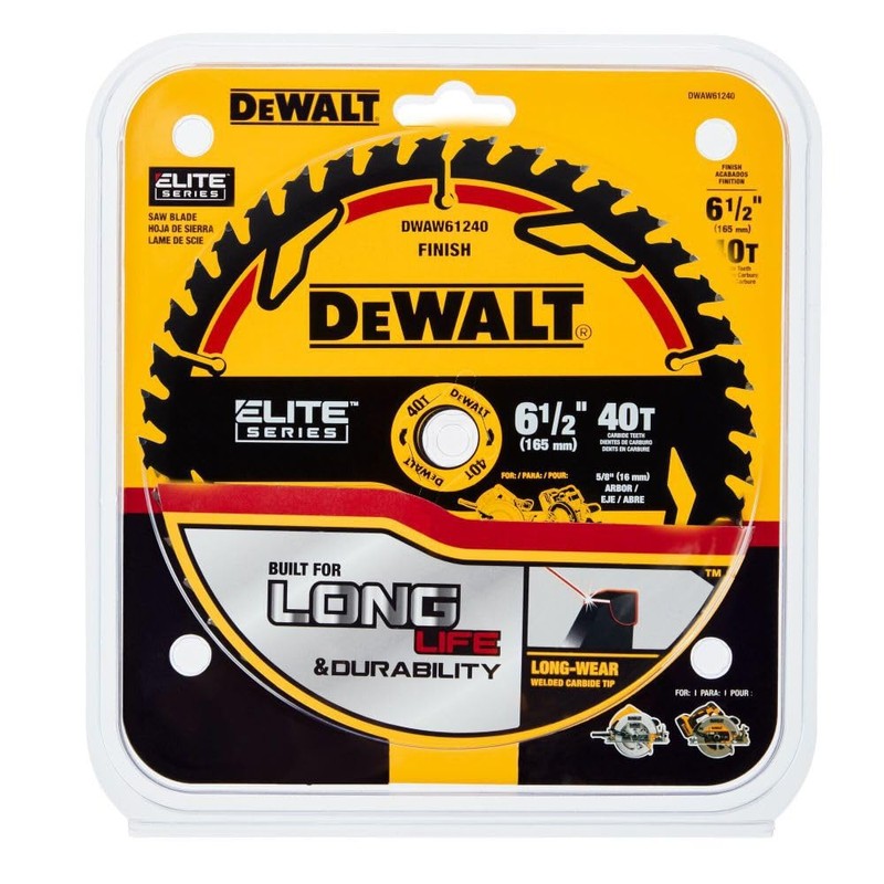 Dewalt Elite Series Blister Circular Saw Blade 6 1/2In 40T