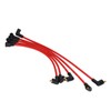 5Pcs 8mm Red Silicone HT Ignition Leads Spark Plug Wires