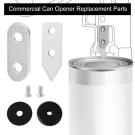 6pcs Commercial Can Opener Parts, Stainless Steel Can Opener Part Blade & Gear Industrial Can Opener Replacement Blade Commercial Can Opener Heavy Duty for Edlund