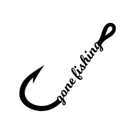 Oracal Fish Hook Vinyl Decal Outdoor Sticker For Home Cup Boat Car Wall Decor Hooker - 10 inches, leave note in comment section at checkout