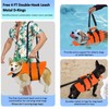 Petglad Dog Life Jacket with 4ft Leash, Reflective Pet Life