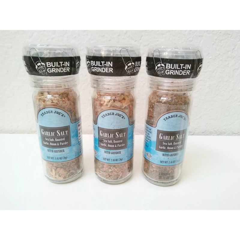 Trader Joe's 3 PACK TRADER JOE'S Garlic Salt with Grinder