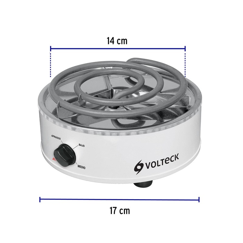 Volteck PAEL-1R, Parrilla eléctrica 1 quemador, redonda