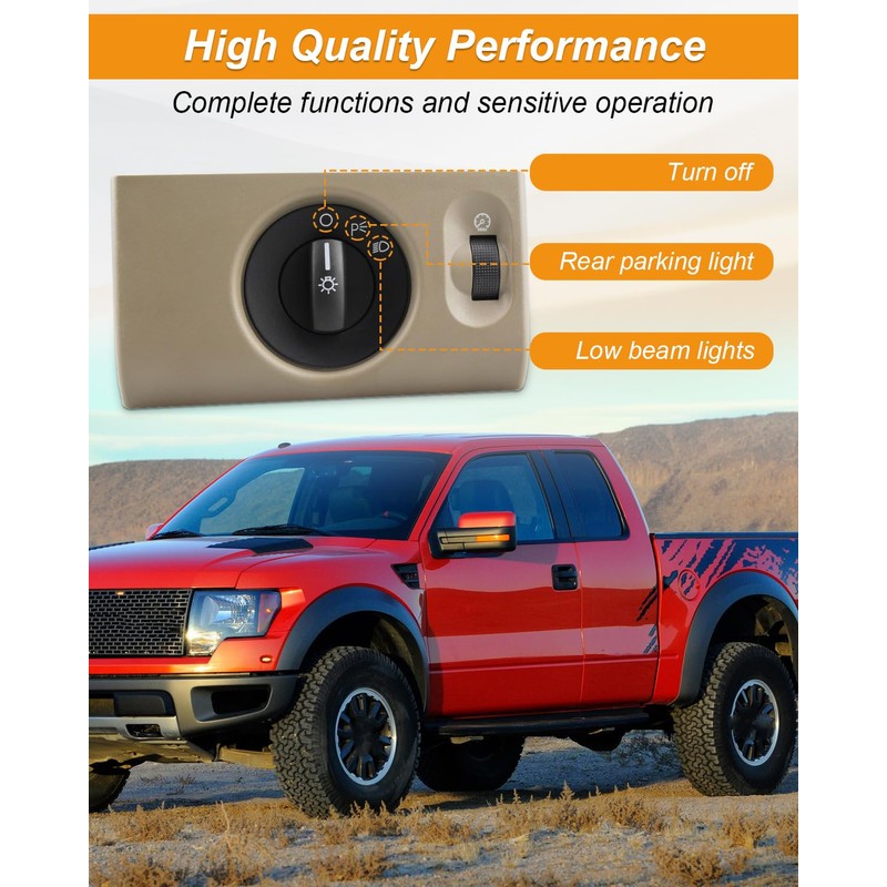 JUWEVAZU Headlight Switch Fit for Ford F150 F-150 2004 2005