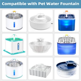 Supersuki Cat Water Fountain Pump, DR-DC 160 Submersible Water Pump with LED Light for Stainless Steel, Ceramic Pet Water Fountain, Automatic Cat Water Dispenser Motor Replacement