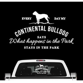 siviwonder Continental Bulldog Sticker Vintage Dog Sticker Film Conti Bully Bull Switzerland Colour White Size 30 cm