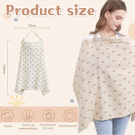 Goiern Stilltuch, Musselin Stillschal für Unterwegs, Decken für die stillschürze Mutter mit Bogen-Halslinie, Breastfeeding Cover Nursing Cover für Mutter und Baby
