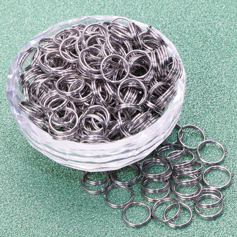 Stainless Steel Double Loop Split Rings Small Key Ring Chain