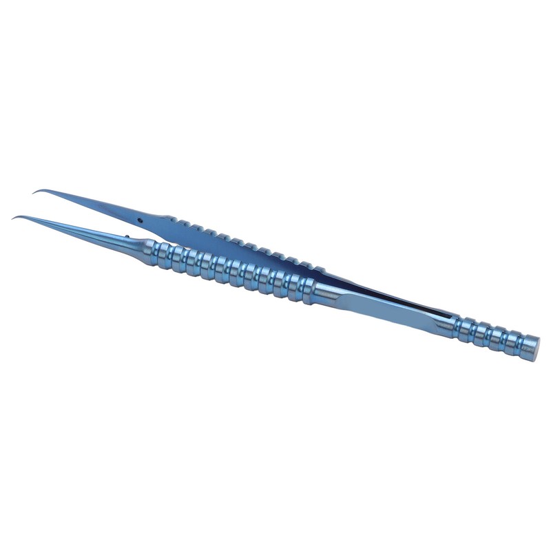 2 Pcs Fine Tipped Tweezers Straight Tip Bent Tip Titanium