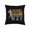 Soccer Coaching Men Training May Soccer Coach Birthday Throw Pillow